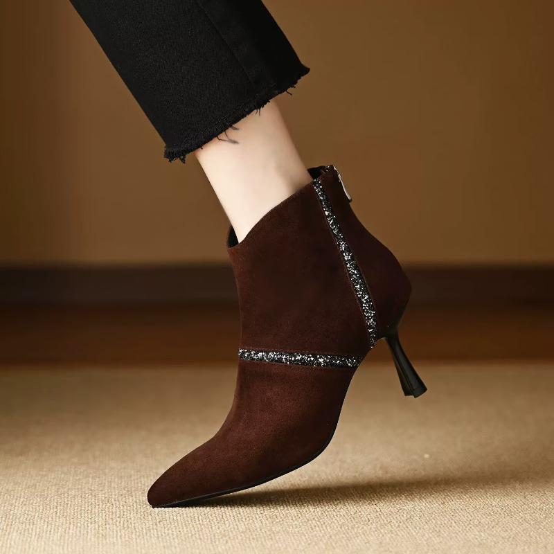 French Fall Winter New Pointed Toe Scrub Leather High Heel Booties Stiletto Heel Women s Boots 40
French Fall Winter New Pointed Toe Scrub Leather High Heel Booties Stiletto Heel Women s Boots 40