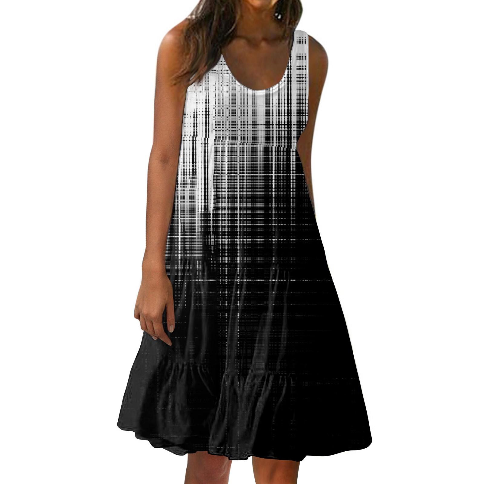 Женское платье, милая повседневная пляжная юбка без рукавов с принтом, сарафан L чёрный
Женское платье, милая повседневная пляжная юбка без рукавов с принтом, сарафан L чёрный