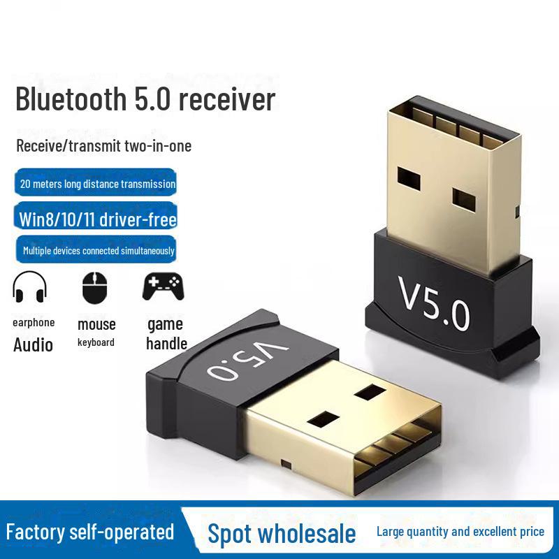 Бездротовий USB-адаптер Bluetooth 5.0: Передавач і приймач без драйверів для ПК V5.0; USB; Plug and Play 100Mbps; 20M; 2.4
Бездротовий USB-адаптер Bluetooth 5.0: Передавач і приймач без драйверів для ПК V5.0; USB; Plug and Play 100Mbps; 20M; 2.4