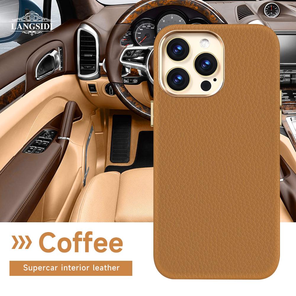 Genuine Leather Phone Case for Magsafe Case for iPhone 14 Plus Litchi Grain Wireless Charging Magnetic Back Cover for iPhone 14 For iPhone 14 Plus
Genuine Leather Phone Case for Magsafe Case for iPhone 14 Plus Litchi Grain Wireless Charging Magnetic Back Cover for iPhone 14 For iPhone 14 Plus