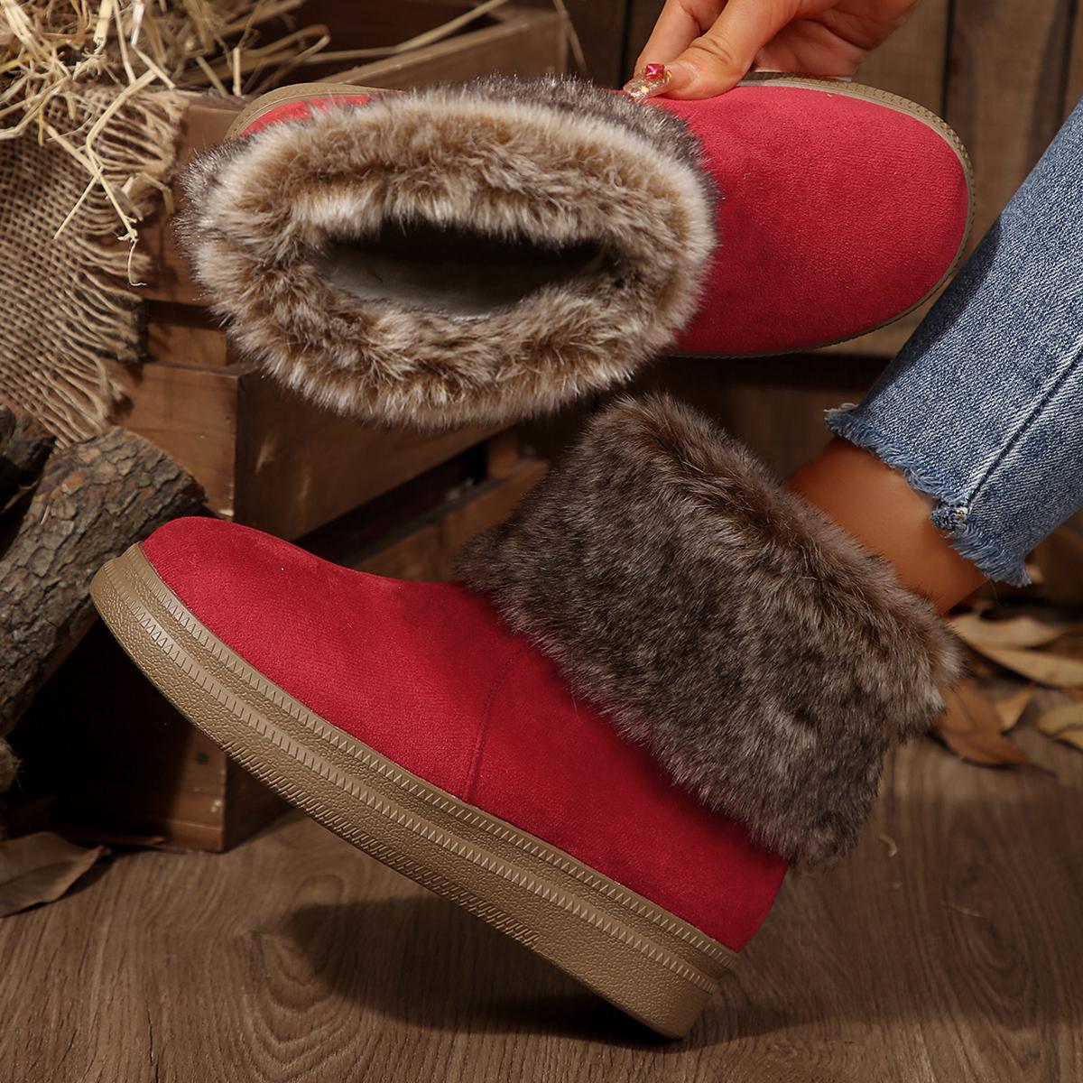 Fashion Shoes for Women Winter New Slip On Women Boots Round Toe Solid Flock Plush Warm Mid Heel Casual Snow Boots Women Botas De Mujer 43 червоний
Fashion Shoes for Women Winter New Slip On Women Boots Round Toe Solid Flock Plush Warm Mid Heel Casual Snow Boots Women Botas De Mujer 43 червоний