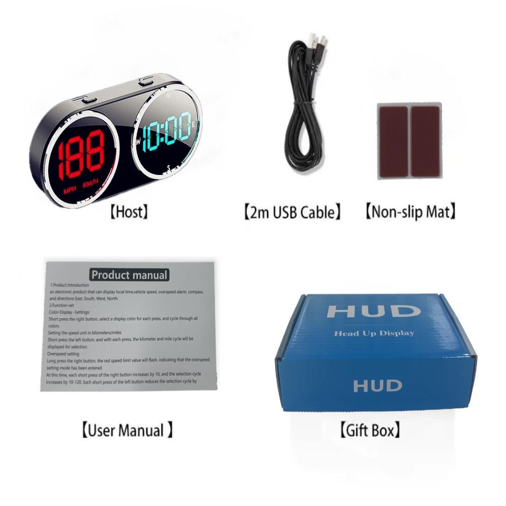 7 Color Switching Head-Up Display KMH Big Font HUD Digital Speedometer Over-speed Alarm ABS HUD Speed Display Universal Vehicle чорний
7 Color Switching Head-Up Display KMH Big Font HUD Digital Speedometer Over-speed Alarm ABS HUD Speed Display Universal Vehicle чорний