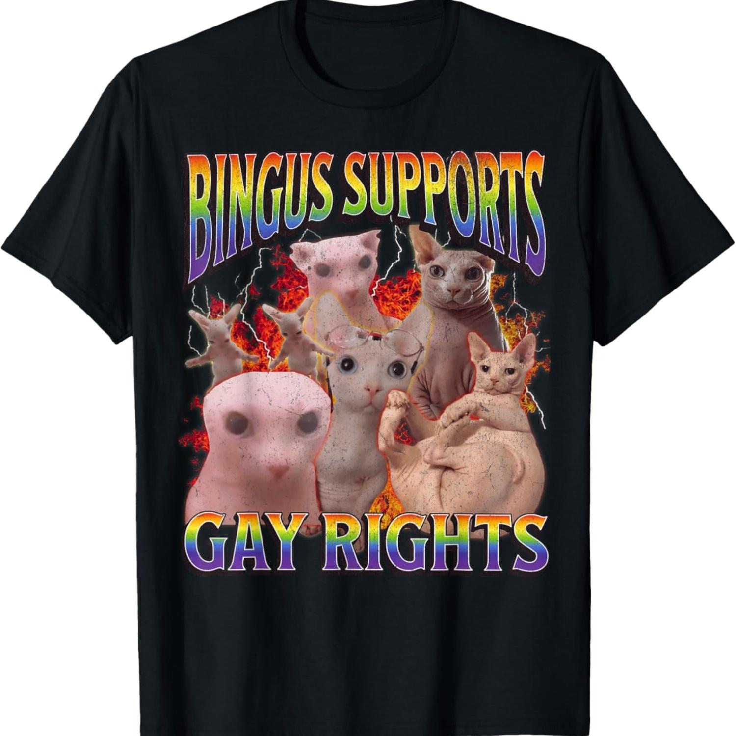 Bingus Supports Gay Rights Funny Sphinx Cat Meme Bootleg T-Shirt XXXXXL чорний
Bingus Supports Gay Rights Funny Sphinx Cat Meme Bootleg T-Shirt XXXXXL чорний