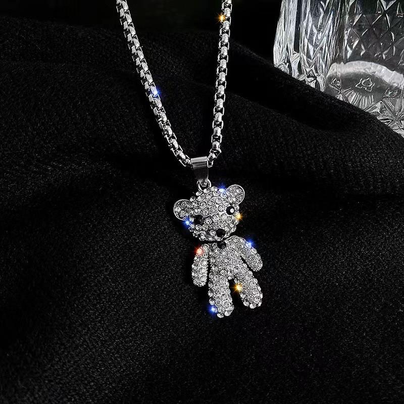TuKoo Trendy Little Bear Diamond Pendant Necklace - Cute, Hip Hop Style Long Sweater Chain for Women
TuKoo Trendy Little Bear Diamond Pendant Necklace - Cute, Hip Hop Style Long Sweater Chain for Women