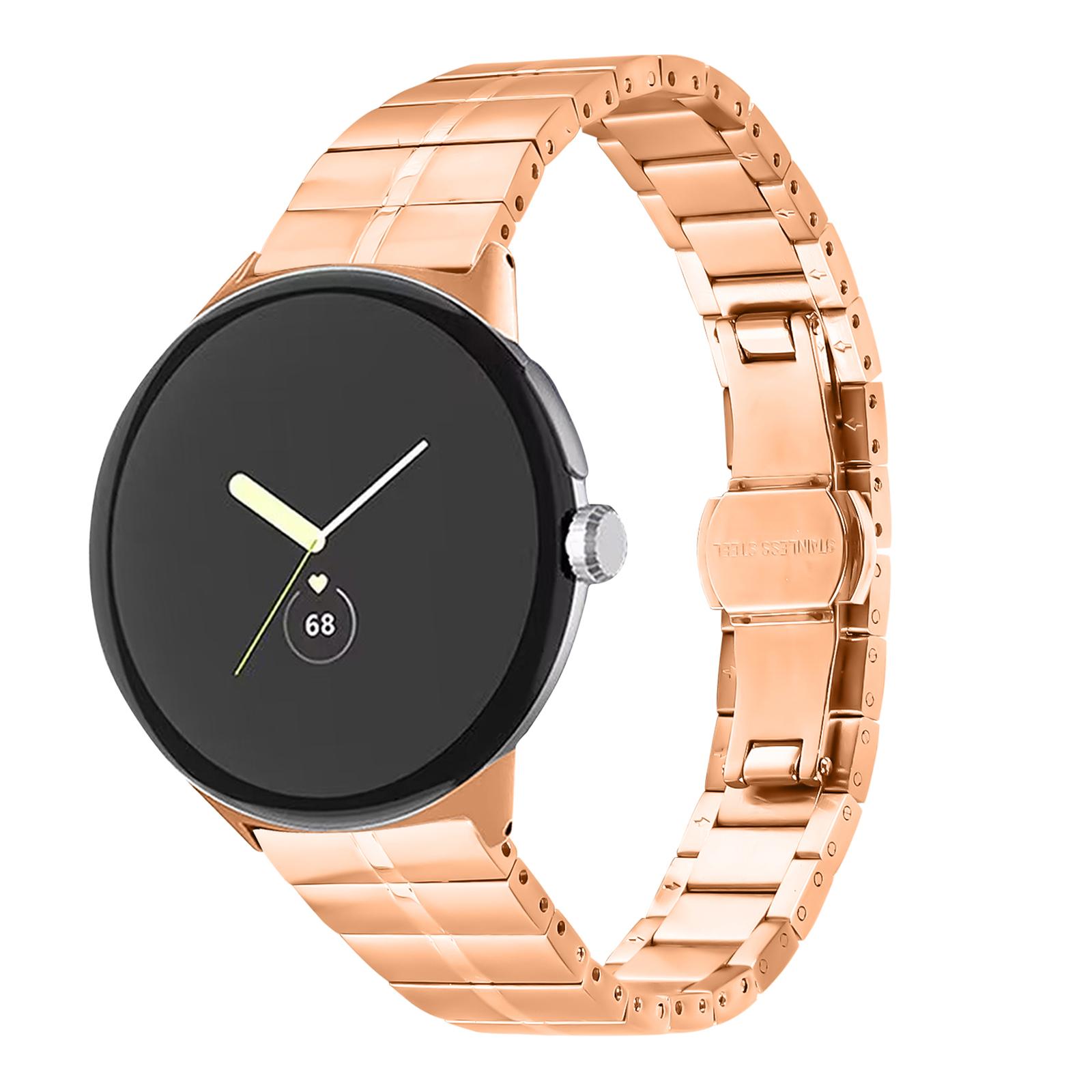 For Google Pixel Watch 3 41mm/Watch 2/Pixel Watch Stainless Steel Watch Strap Replacement Wrist Band Rose Gold+Silver
For Google Pixel Watch 3 41mm/Watch 2/Pixel Watch Stainless Steel Watch Strap Replacement Wrist Band Rose Gold+Silver