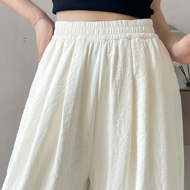 Plus Size High Waist Ice Silk Drape Pants - Women s Summer Casual Long Trousers, Milk White 4XL (195-225 jin)
Plus Size High Waist Ice Silk Drape Pants - Women s Summer Casual Long Trousers, Milk White 4XL (195-225 jin)