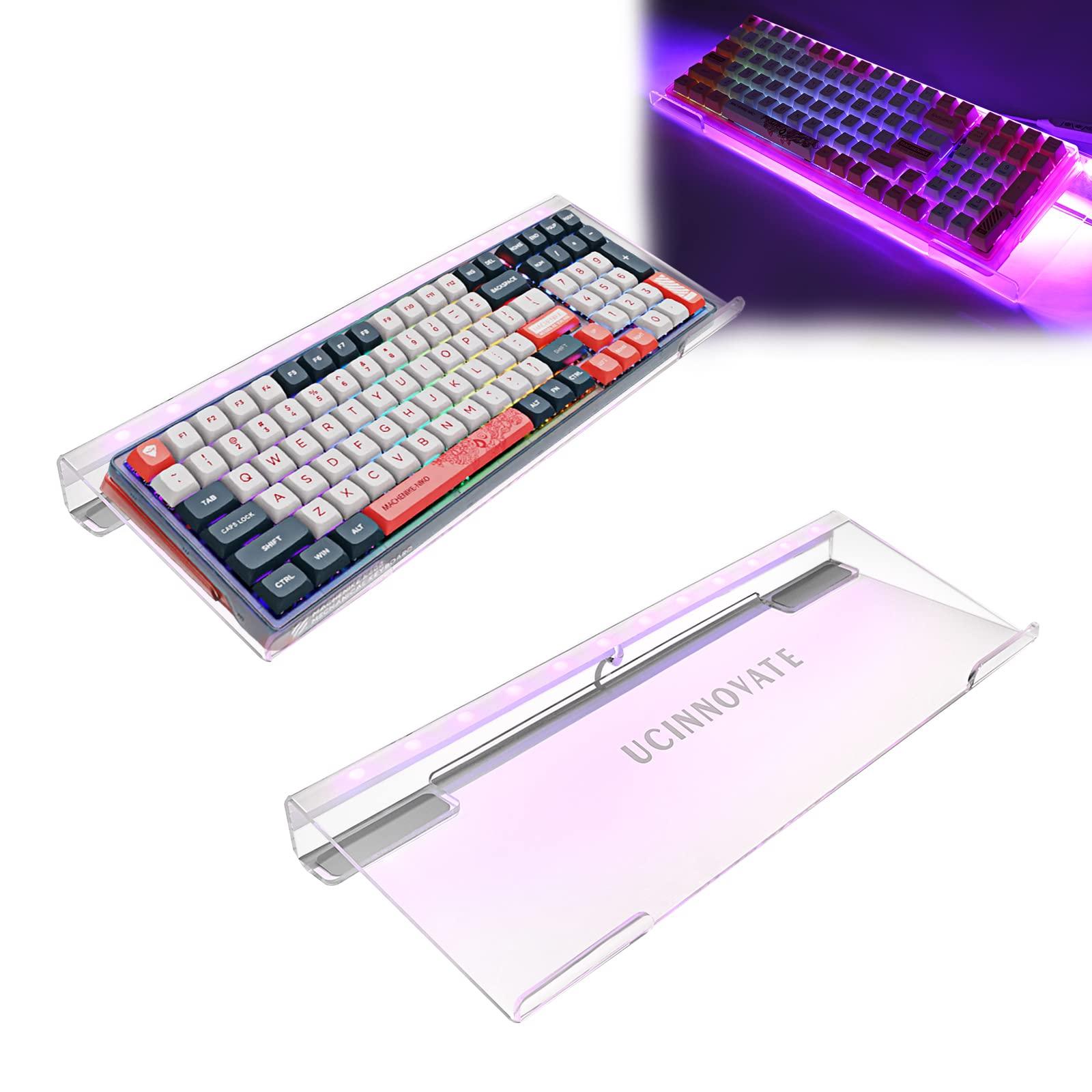 UCINNOVATE RGB Акрилова комп’ютерна клавіатура Підставка для клавіатури зі світлодіодним підсвічуванням Ігрова клавіатура USB-інтерфейс Підставка для клавіатури з назвою Ергономічна підставка для набору тексту та роботи
UCINNOVATE RGB Акрилова комп’ютерна клавіатура Підставка для клавіатури зі світлодіодним підсвічуванням Ігрова клавіатура USB-інтерфейс Підставка для клавіатури з назвою Ергономічна підставка для набору тексту та роботи