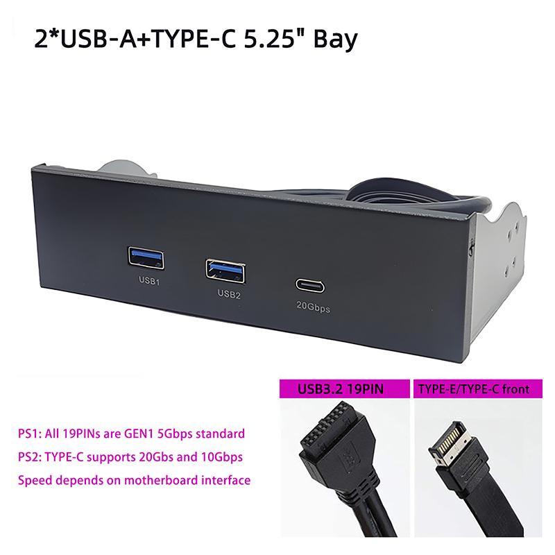 USB Передняя панель для ПК 2 порта USB 3.2 Gen1 5 Гбит/с + 1 порт Type-C 10 Гбит/с/20 Гбит/с хаб для настольного компьютера 5,25-дюймовый отсек для дисковода чёрный
USB Передняя панель для ПК 2 порта USB 3.2 Gen1 5 Гбит/с + 1 порт Type-C 10 Гбит/с/20 Гбит/с хаб для настольного компьютера 5,25-дюймовый отсек для дисковода чёрный
