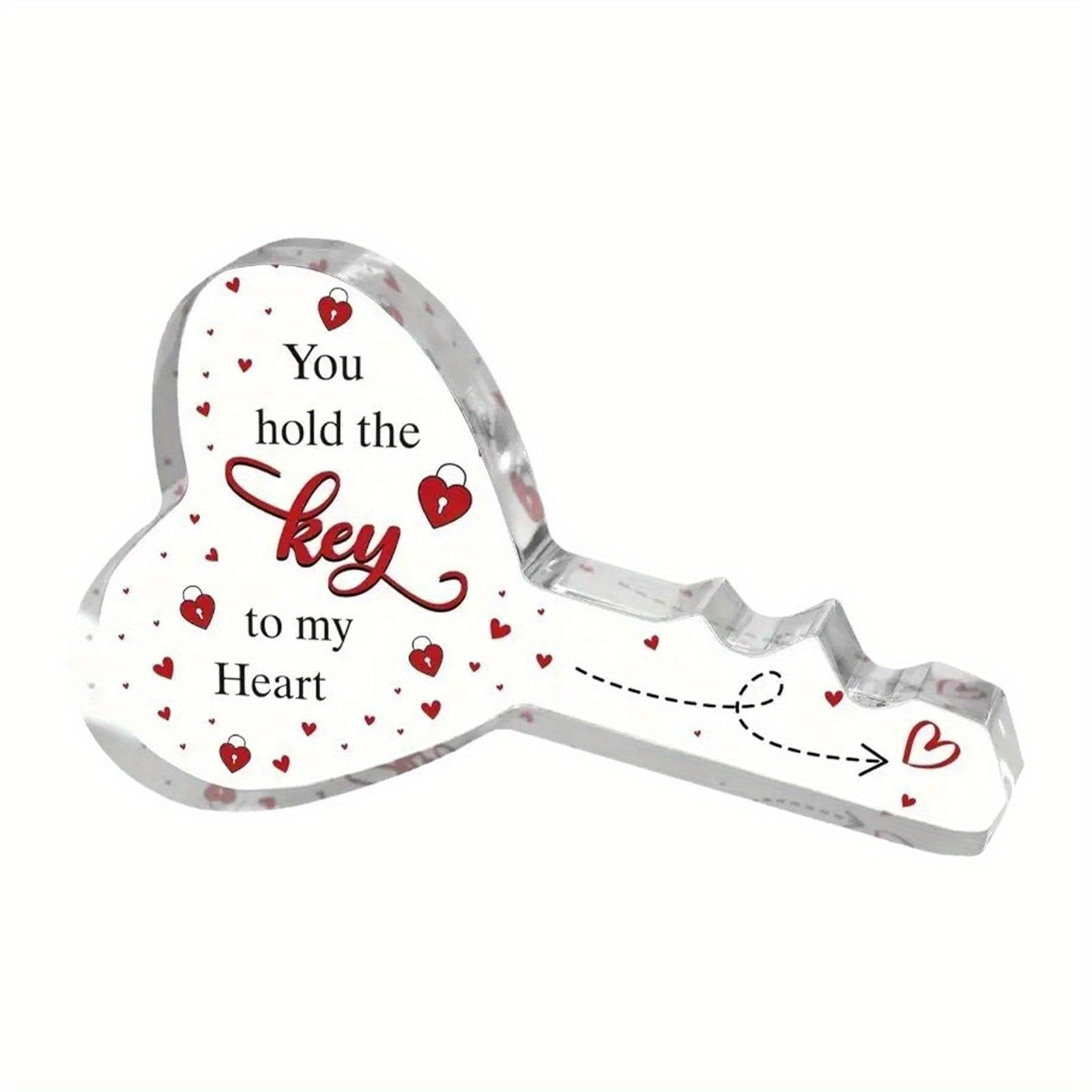Valentine s Day Key-Shaped Acrylic Desk Decor with You Hold the Key to My Heart Design - Romantic Tabletop Ornament & Gift for Her 8.4*10cm
Valentine s Day Key-Shaped Acrylic Desk Decor with You Hold the Key to My Heart Design - Romantic Tabletop Ornament & Gift for Her 8.4*10cm