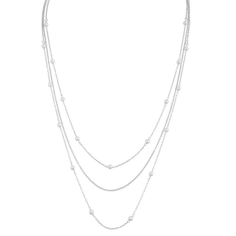 Elegant Gold Silver Alloy Long Necklace With Pearl Details For Casual And Office Wear серебряный
Elegant Gold Silver Alloy Long Necklace With Pearl Details For Casual And Office Wear серебряный