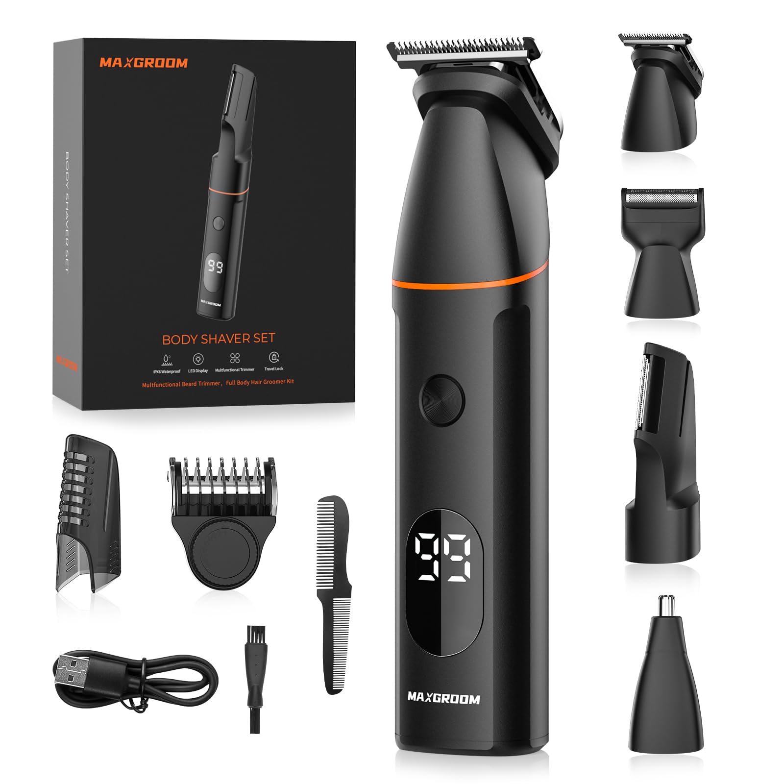 MAXGROOM 2024 Улучшенная модель бритвы для тела Регулируемая длина Триммер IPX6 Водонепроницаемый Сухое и влажное использование Удаление нежелательных волос Ванна Бритье Электрический волос
MAXGROOM 2024 Улучшенная модель бритвы для тела Регулируемая длина Триммер IPX6 Водонепроницаемый Сухое и влажное использование Удаление нежелательных волос Ванна Бритье Электрический волос
