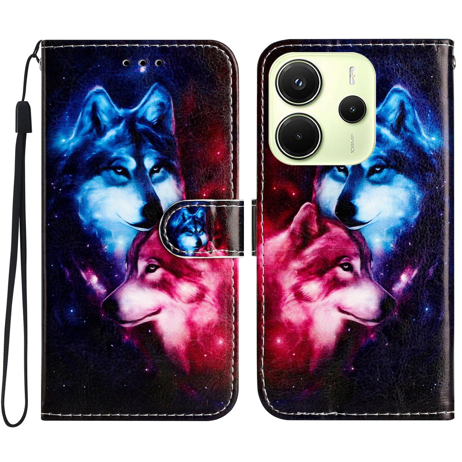 Для Xiaomi Redmi Note 14 4G (163,25 мм) Чехол-кошелек с принтом, кожаный чехол для телефона Couple Wolf
Для Xiaomi Redmi Note 14 4G (163,25 мм) Чехол-кошелек с принтом, кожаный чехол для телефона Couple Wolf