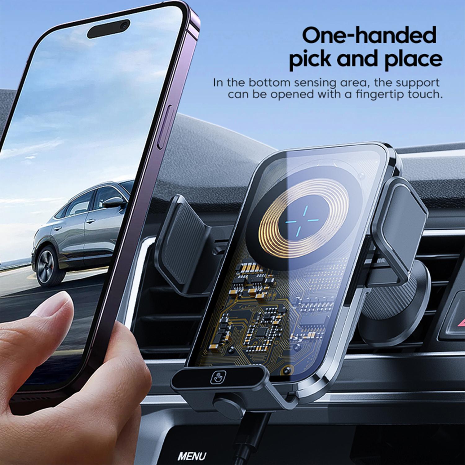 X11s Transparent Car Air Vent Phone Holder Wireless Charger Phone Charging Bracket Titanium
X11s Transparent Car Air Vent Phone Holder Wireless Charger Phone Charging Bracket Titanium