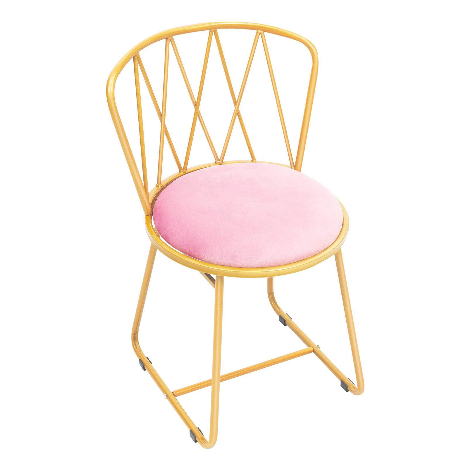 Comfortable Makeup Chair Sturdy Iron Frame 50mm Thick Sponge Cushion Non-slip Feet for Dressing Room Salons and Home Use рожевий
Comfortable Makeup Chair Sturdy Iron Frame 50mm Thick Sponge Cushion Non-slip Feet for Dressing Room Salons and Home Use рожевий