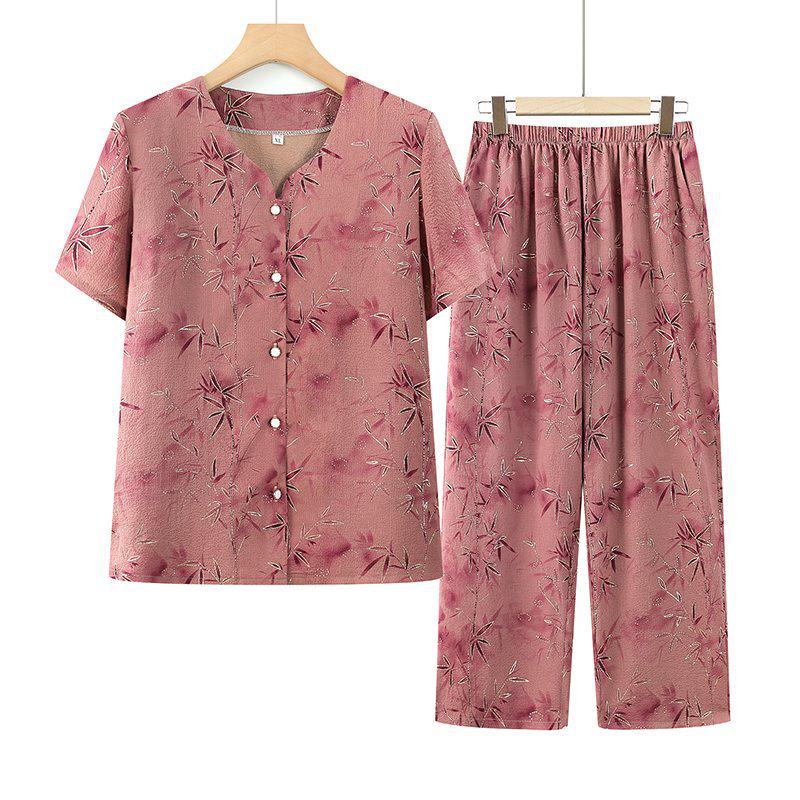 Summer Short-Sleeved Two-Piece Set for Middle-Aged and Elderly Women 4XL (130-145 lbs)
Summer Short-Sleeved Two-Piece Set for Middle-Aged and Elderly Women 4XL (130-145 lbs)