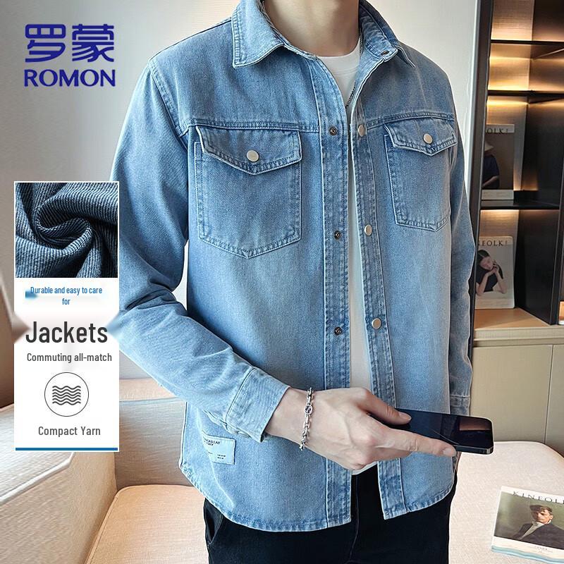 Romon Men s Autumn Winter Denim Workwear Jacket L
Romon Men s Autumn Winter Denim Workwear Jacket L