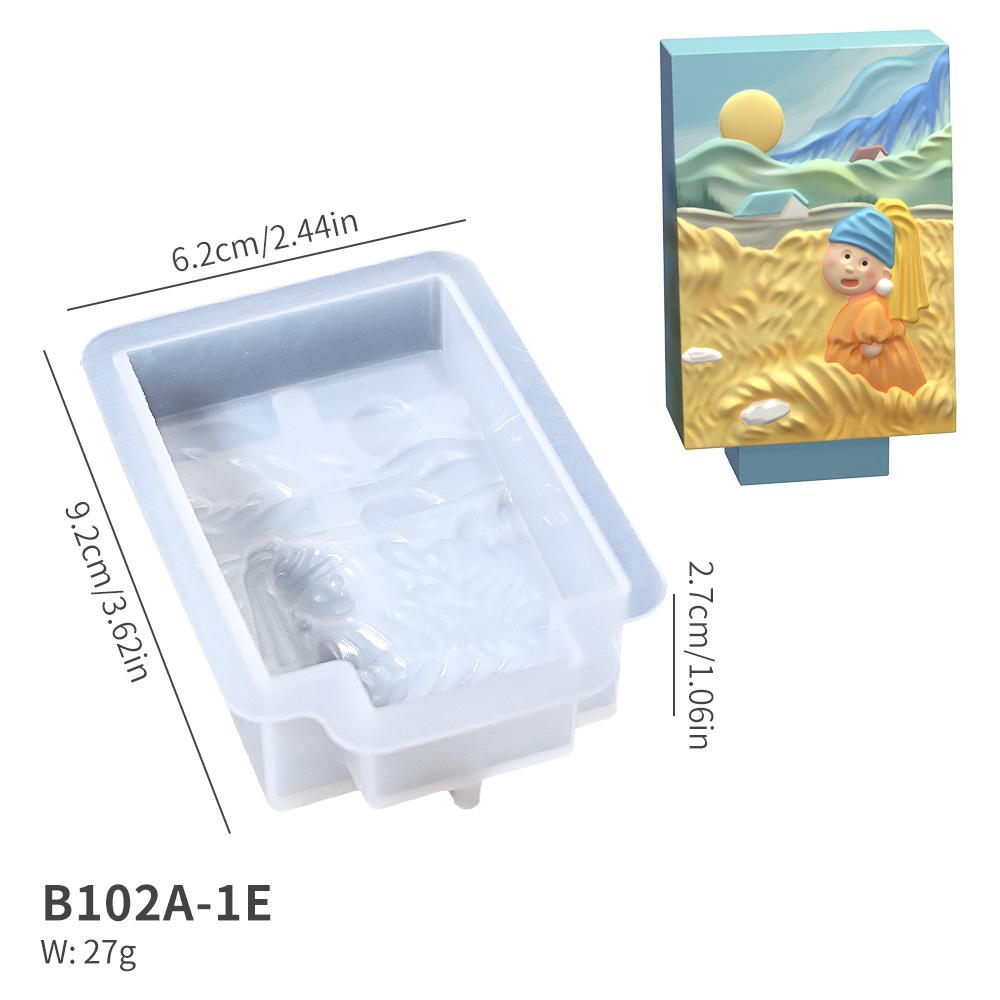 3D Van Gogh Artwork Candle Silicone Mold DIY Cartoon Girl Sunflower Picture Frame Aromath Resin Candle Mold Home Desktop Decor
3D Van Gogh Artwork Candle Silicone Mold DIY Cartoon Girl Sunflower Picture Frame Aromath Resin Candle Mold Home Desktop Decor