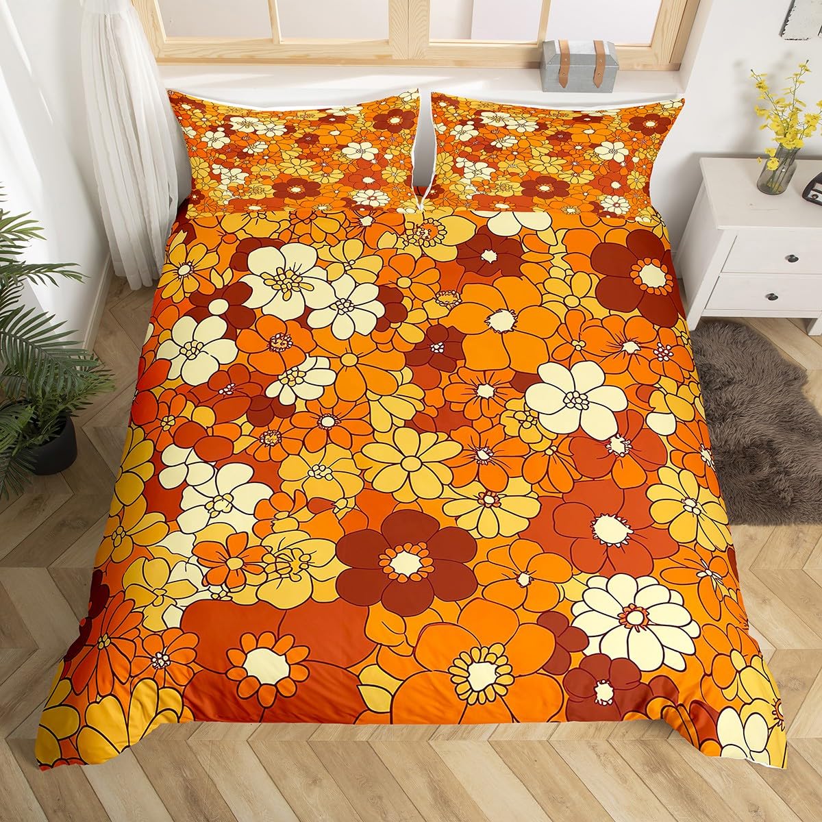 Erosebridal 60S 70S Hippie Duvet Cover Twin Vintage Boho Sun Bedding Set Groovy Flowers Clouds Love Hearts Comforter Cover for Kids Girls Te 155x200cm
Erosebridal 60S 70S Hippie Duvet Cover Twin Vintage Boho Sun Bedding Set Groovy Flowers Clouds Love Hearts Comforter Cover for Kids Girls Te 155x200cm
