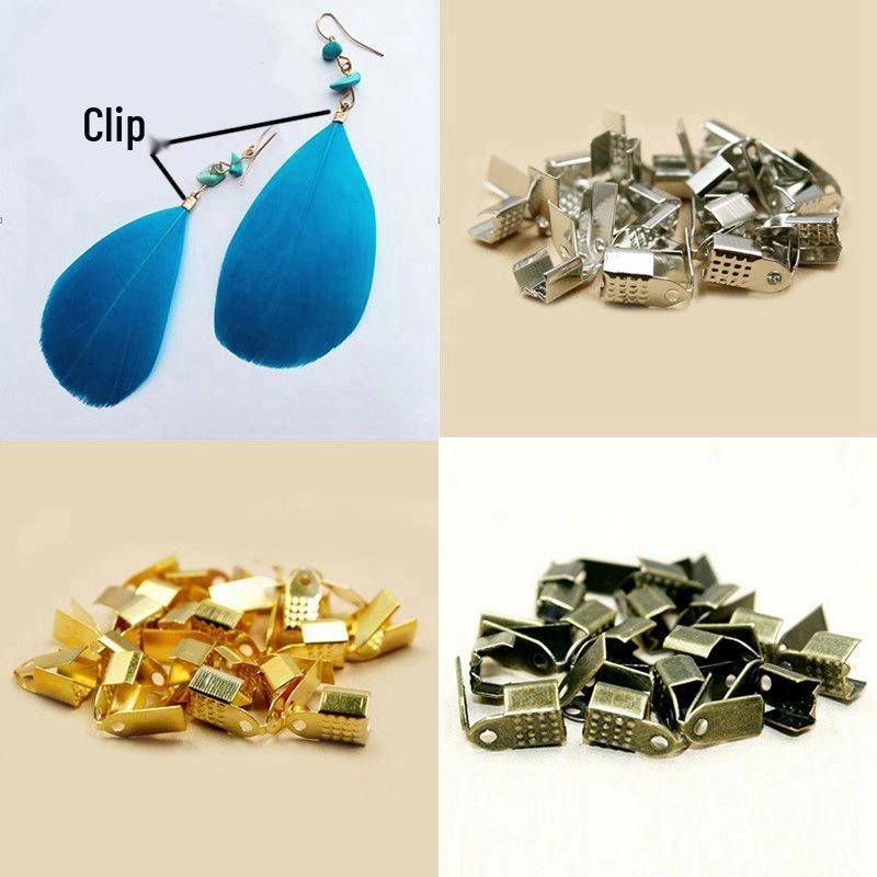 Handmade Feather Earrings and Clip-on Metal Buckles for DIY Jewelry and Accessories 5*9mm 3g Approx. 20 pcs
Handmade Feather Earrings and Clip-on Metal Buckles for DIY Jewelry and Accessories 5*9mm 3g Approx. 20 pcs