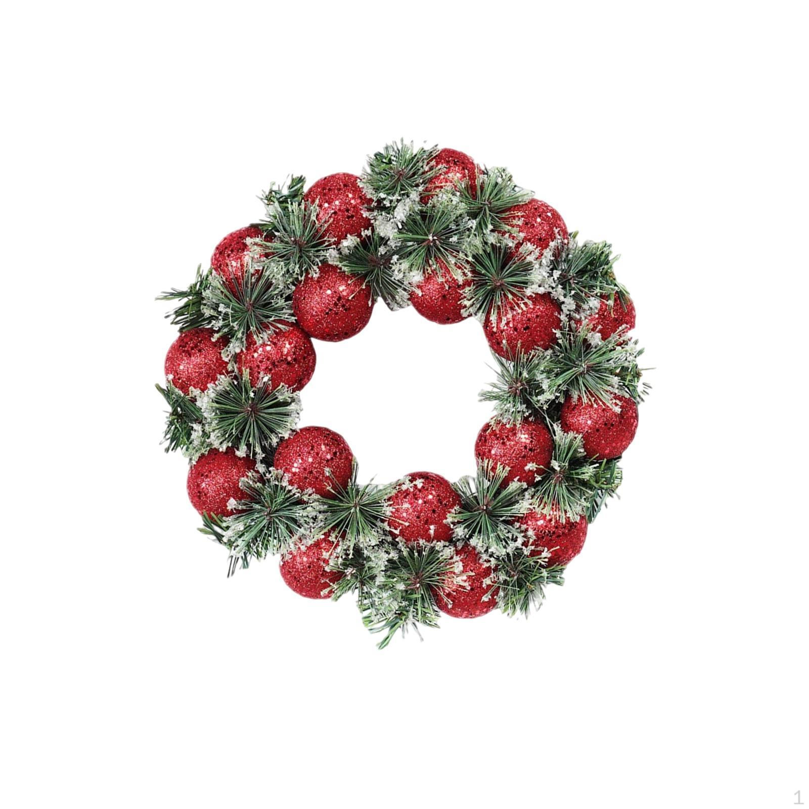 Artificial Christmas Wreath for Front Door, Xmas Decor with Red Balls, Hanging Ornament Seasonal
Artificial Christmas Wreath for Front Door, Xmas Decor with Red Balls, Hanging Ornament Seasonal