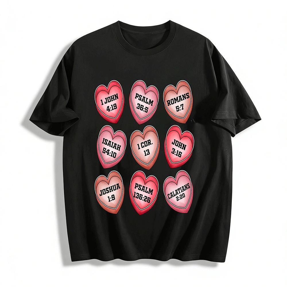 Christian Scripture Heart Print Tshirt Retro Religious Faith Top Pure cotton T-shirt XXS
Christian Scripture Heart Print Tshirt Retro Religious Faith Top Pure cotton T-shirt XXS
