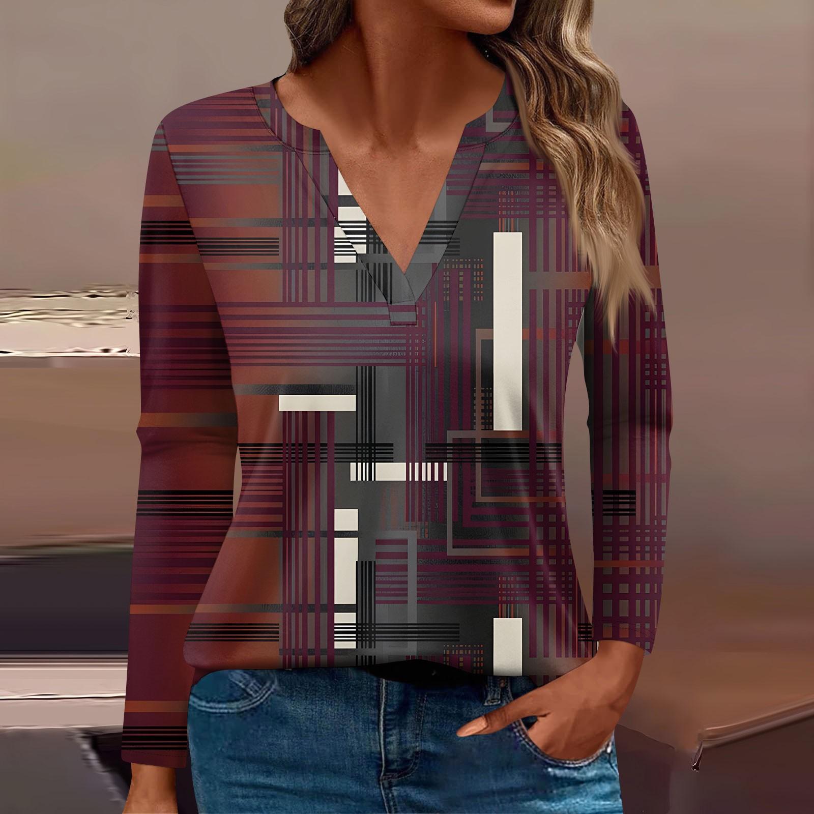Женская модная повседневная футболка с V-образным вырезом и длинным рукавом, с геометрическим принтом в стиле пэчворк XL винный
Женская модная повседневная футболка с V-образным вырезом и длинным рукавом, с геометрическим принтом в стиле пэчворк XL винный