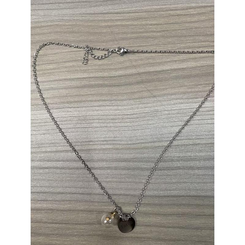 Stylish and Minimalist Stainless Steel bok Choy Seed Pendant Necklace Is Suitable for Women. Silver sphere
Stylish and Minimalist Stainless Steel bok Choy Seed Pendant Necklace Is Suitable for Women. Silver sphere