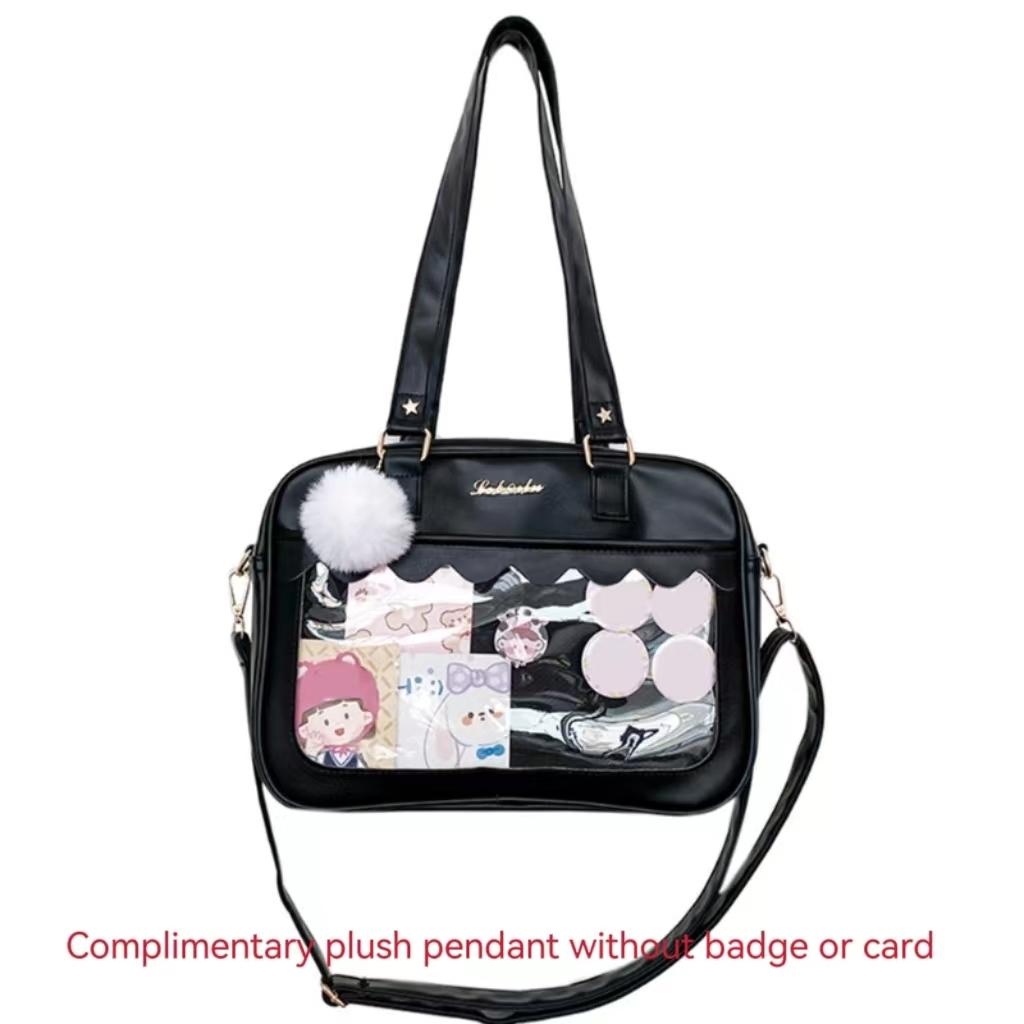 New Women s Japanese Style Shoulder Bag Kawaii Ita Bag Transparent JK Tote Handbag Student Preppy Luxury Messenger Crossbody Bag чёрный
New Women s Japanese Style Shoulder Bag Kawaii Ita Bag Transparent JK Tote Handbag Student Preppy Luxury Messenger Crossbody Bag чёрный