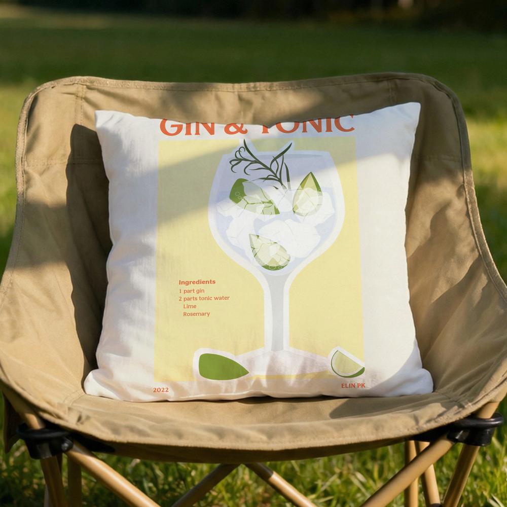 Gin Tonic Cocktail Print Cushion Cover Soft Reversible Durable Pillow Cover MultiScene Use for Home Car Daily Comfort 30X30cm
Gin Tonic Cocktail Print Cushion Cover Soft Reversible Durable Pillow Cover MultiScene Use for Home Car Daily Comfort 30X30cm