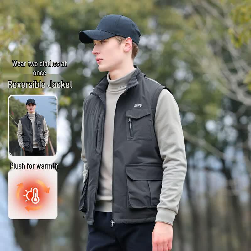 JEEP Men s Reversible Insulated Stand Collar Vest 4XL
JEEP Men s Reversible Insulated Stand Collar Vest 4XL