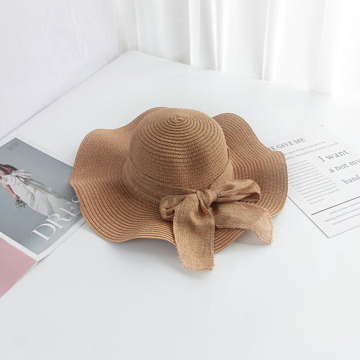 New Casual Beach Hat Foldable Wide Brim SunHat Fashion Travel Straw Hat Sun Visor Cap UVProtection Sun Cap Bow Ribbons Sun Hat 56-58CM
New Casual Beach Hat Foldable Wide Brim SunHat Fashion Travel Straw Hat Sun Visor Cap UVProtection Sun Cap Bow Ribbons Sun Hat 56-58CM