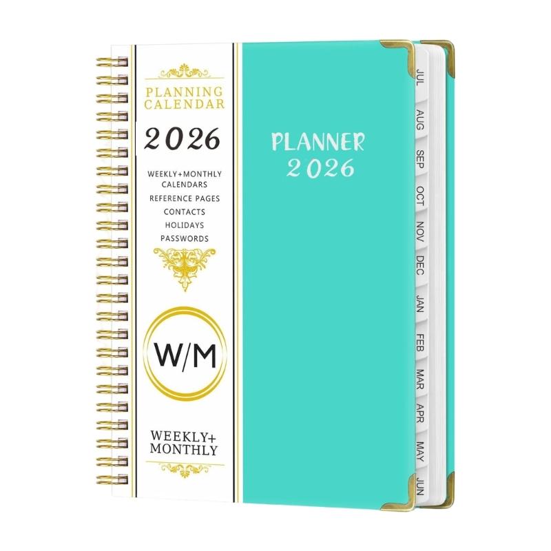 2026 Twin Coil Binding Weekly Planner with Elastic Band Closure and Pocket 12 Month Monthly Planner For Daily Planning озеро синього кольору
2026 Twin Coil Binding Weekly Planner with Elastic Band Closure and Pocket 12 Month Monthly Planner For Daily Planning озеро синього кольору