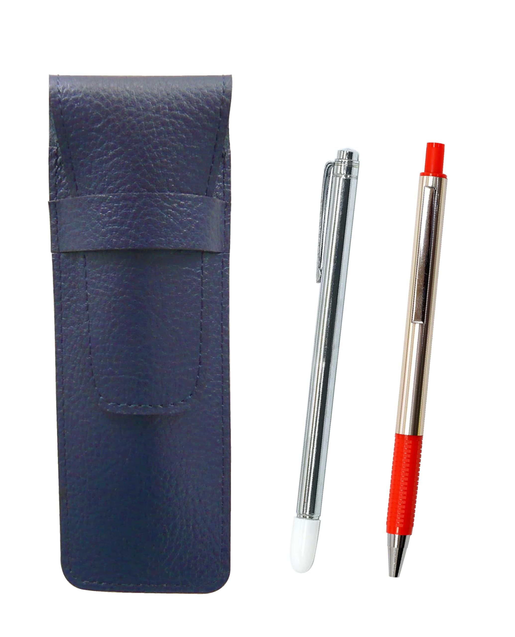 Grained leather pencil case blue Metal indicator stick and FB325 aluminum straight knock ballpoint pen set Red SASL-701S-FB325-R
Grained leather pencil case blue Metal indicator stick and FB325 aluminum straight knock ballpoint pen set Red SASL-701S-FB325-R