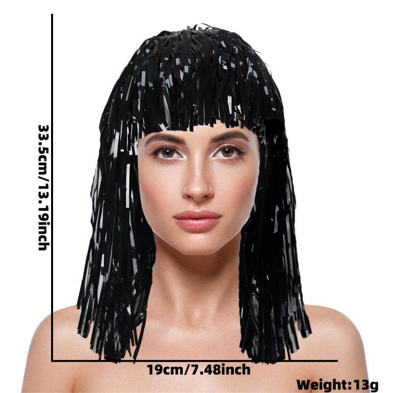 Shiny Tinsel Wig Metallic Masquerade Disco Hat Foil Tinsel Wigs For Adults Fancy Dress Party For Po Prop Cosplay Supplies
Shiny Tinsel Wig Metallic Masquerade Disco Hat Foil Tinsel Wigs For Adults Fancy Dress Party For Po Prop Cosplay Supplies