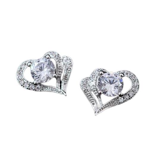 1 Pair Women Earring Heart-shaped Fashion Jewelry Alloy Woman Ear Studs Jewelry Gift for Party срібний
1 Pair Women Earring Heart-shaped Fashion Jewelry Alloy Woman Ear Studs Jewelry Gift for Party срібний