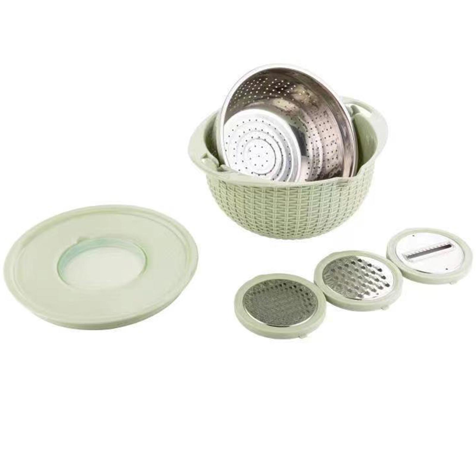 Корзина для слива 4 в 1 с набором мисок для смешивания, прочная, устойчивая к ржавчине корзина для слива для приготовления салатов