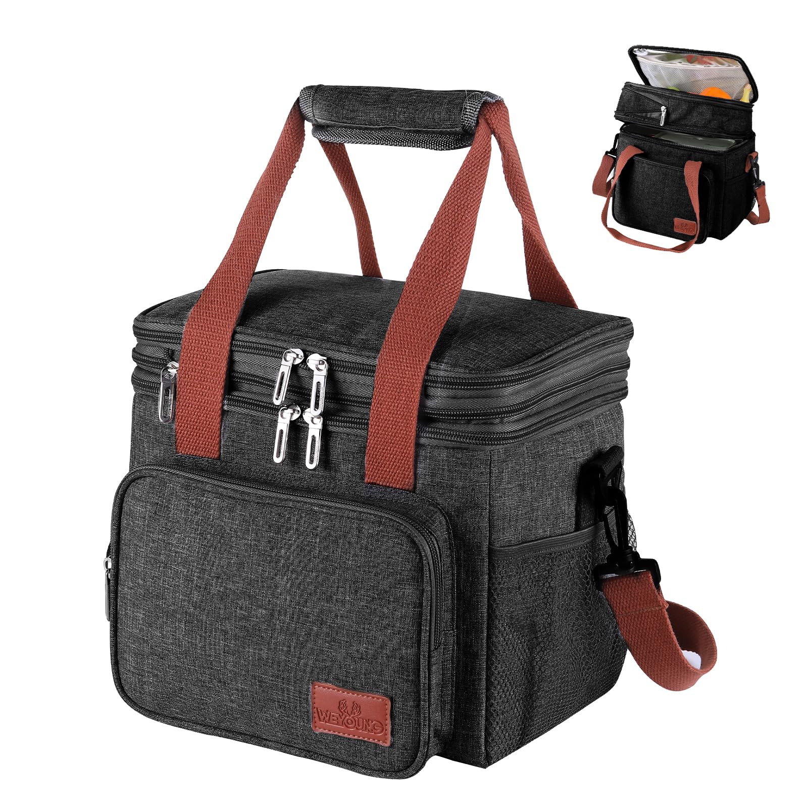 JIYUNII Cooler Cooler Double Layer 3 Layer Thermal Insulation Can be Folded and Can Be Carried by Hand or Over Lunch Box Storage Cherry Blossom Sports чорний
JIYUNII Cooler Cooler Double Layer 3 Layer Thermal Insulation Can be Folded and Can Be Carried by Hand or Over Lunch Box Storage Cherry Blossom Sports чорний