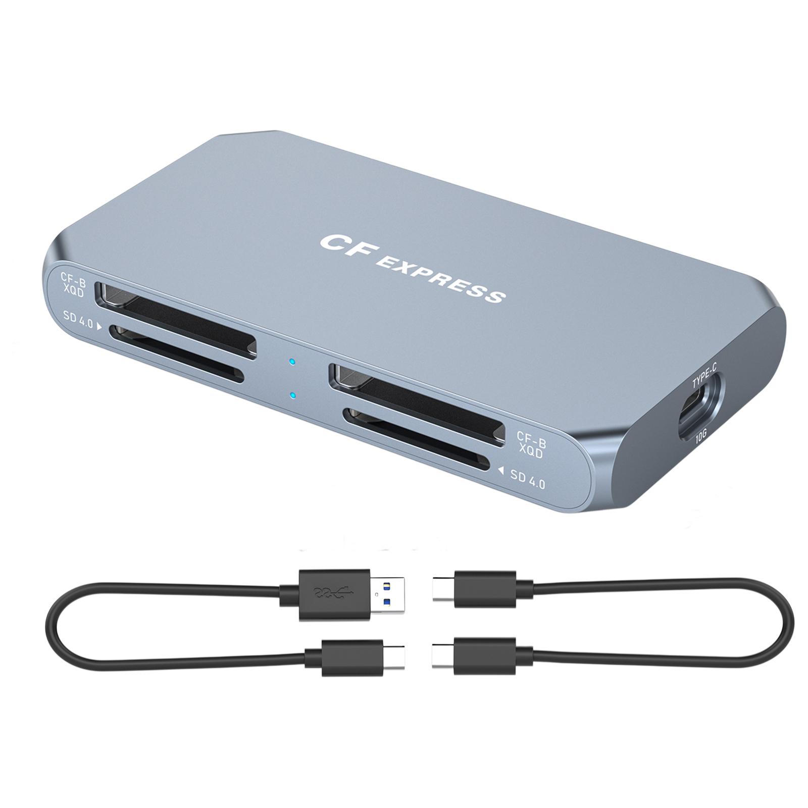 Cfexpress Type B Card Reader Read 4 Cards Simultaneously Camera Memory Card Reader Ultra Speed 10Gbps USB 3.2 Gen 2 China Mainland
Cfexpress Type B Card Reader Read 4 Cards Simultaneously Camera Memory Card Reader Ultra Speed 10Gbps USB 3.2 Gen 2 China Mainland