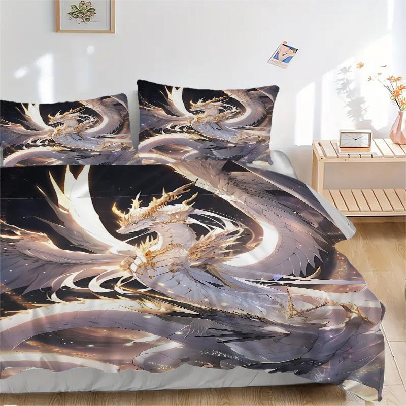 3PCs Mythical Dragon Design Cover Set, Breathable Fabric(1 Duvet Cover + 2 Pillowcases) (Without Quilt) yy250911209 135x200cm
3PCs Mythical Dragon Design Cover Set, Breathable Fabric(1 Duvet Cover + 2 Pillowcases) (Without Quilt) yy250911209 135x200cm