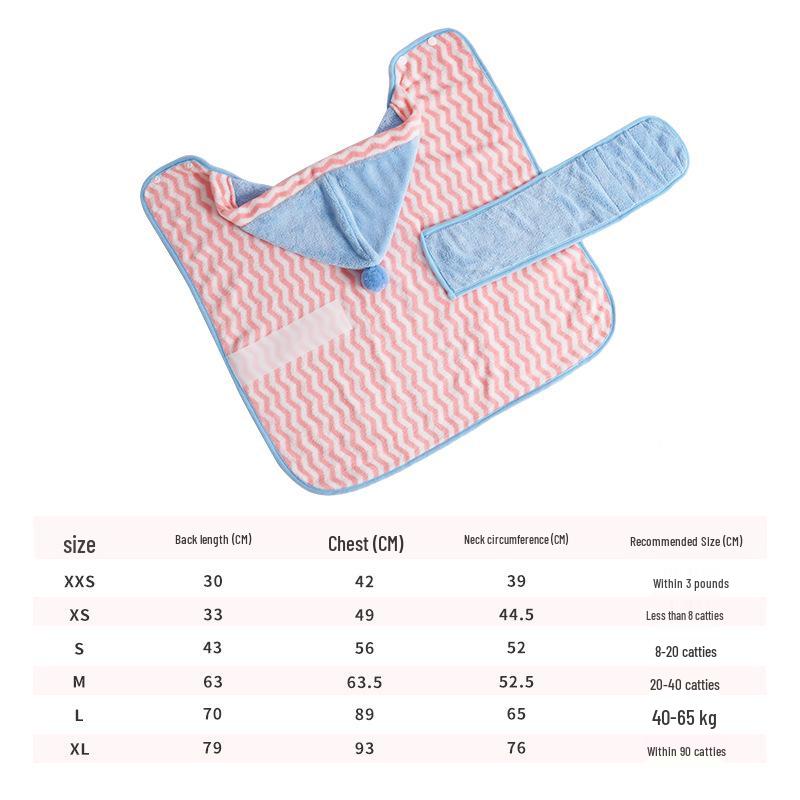 Bora Quick-Drying Super Absorbent Pet Bathrobe Towel for Cats & Dogs XXS (For pets up to 3 lbs)
Bora Quick-Drying Super Absorbent Pet Bathrobe Towel for Cats & Dogs XXS (For pets up to 3 lbs)