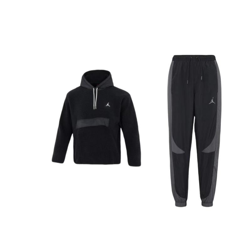 Jordan Color Block Faux Shearling Fabric Hooded Sweatshirt With Drawstring Cuffed Knit Pants Casual Sports Set Men sweatsuit DX9374-011+DV1587-010 M
Jordan Color Block Faux Shearling Fabric Hooded Sweatshirt With Drawstring Cuffed Knit Pants Casual Sports Set Men sweatsuit DX9374-011+DV1587-010 M