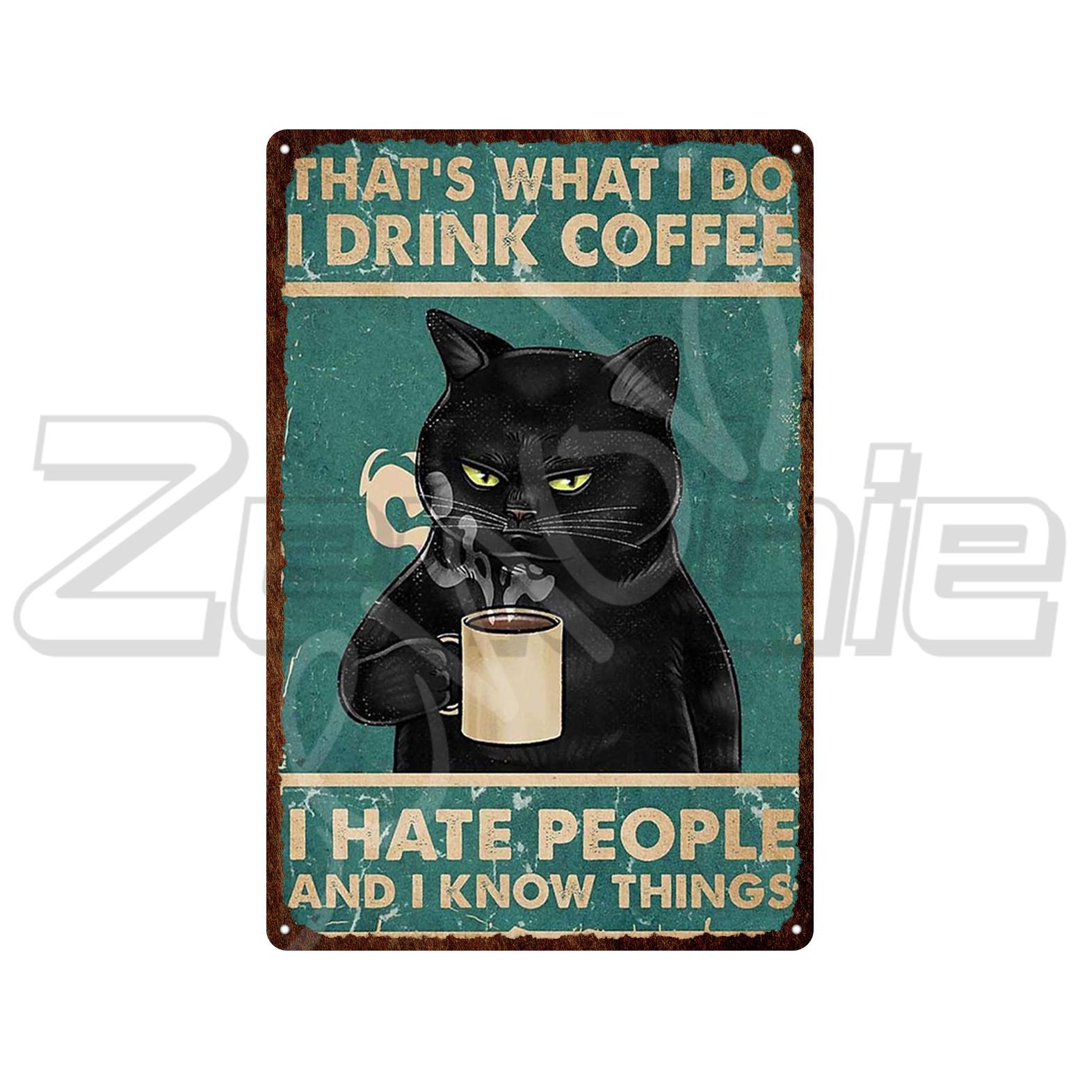 Металлическая вывеска Настенный декор Кот и кофейная банка Знак с текстом Вот что я делаю Я пью кофе Я ненавижу людей и Я знаю вещи Табличка 20x30cm
Металлическая вывеска Настенный декор Кот и кофейная банка Знак с текстом Вот что я делаю Я пью кофе Я ненавижу людей и Я знаю вещи Табличка 20x30cm