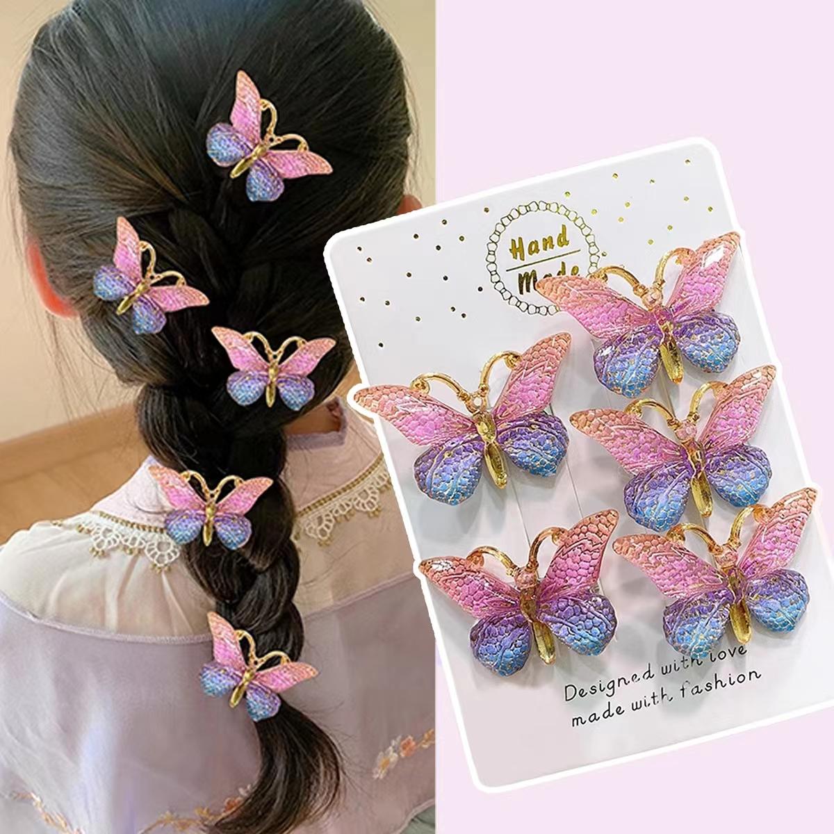 5pcs Sweet Stereoscopic Color Butterfly Gradient Cute Baby Hairpins Kids Hair Clips Children Headwear Princess Girls Accessori 5pcs
5pcs Sweet Stereoscopic Color Butterfly Gradient Cute Baby Hairpins Kids Hair Clips Children Headwear Princess Girls Accessori 5pcs