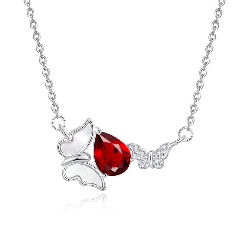 Natural Stone Fritillary Butterfly Pendant S925 Sterling Silver Necklace Crystal Stone Clavicle Chain Daily Jewelry Gifts 925 silver
Natural Stone Fritillary Butterfly Pendant S925 Sterling Silver Necklace Crystal Stone Clavicle Chain Daily Jewelry Gifts 925 silver