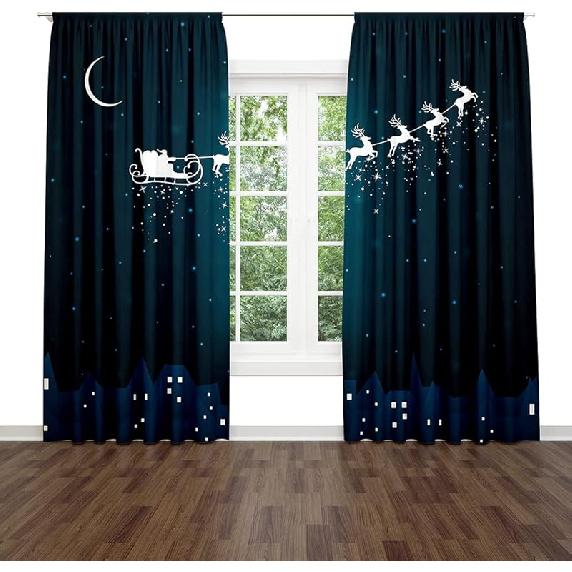 Рождественские оконные шторы Занавеска Сани Деда Мороза Прибывающие в город Рождественский олень Шторы с карманом для штанги Занавеска для гостиной Домашний декор 21x63 42 W x 63 L (Pack of 2)
Рождественские оконные шторы Занавеска Сани Деда Мороза Прибывающие в город Рождественский олень Шторы с карманом для штанги Занавеска для гостиной Домашний декор 21x63 42 W x 63 L (Pack of 2)