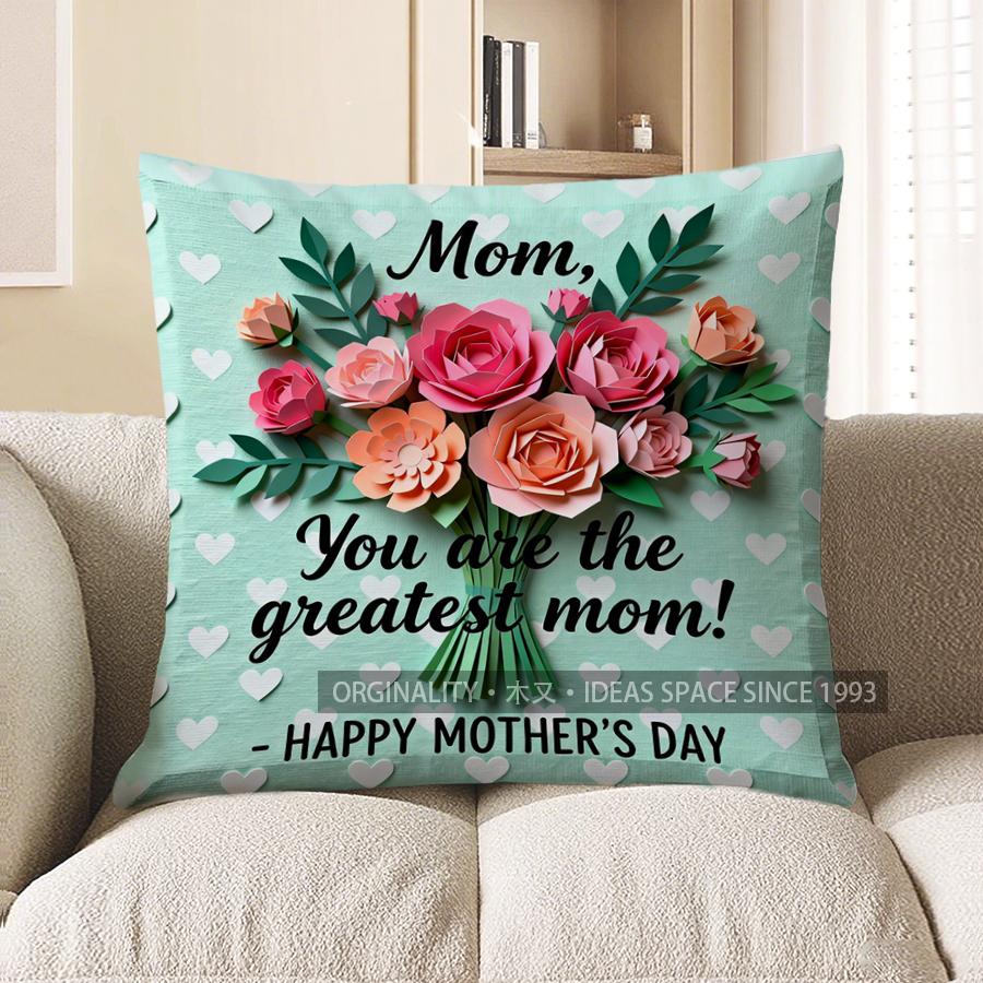 Home Decor Mom, You Re The Greatest Mother S Day Pillow Pattern Cushion Cover Suitable For Sofa Bedroom Car Pillow Cover 40x40cm
Home Decor Mom, You Re The Greatest Mother S Day Pillow Pattern Cushion Cover Suitable For Sofa Bedroom Car Pillow Cover 40x40cm