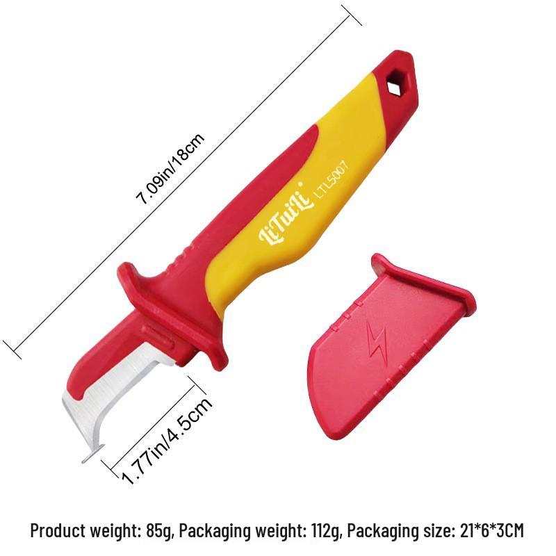 LiTuiLi VDE Изолированный стриппер для проводов и набор ножей электрика с прямым и крючкообразным лезвиями
LiTuiLi VDE Изолированный стриппер для проводов и набор ножей электрика с прямым и крючкообразным лезвиями