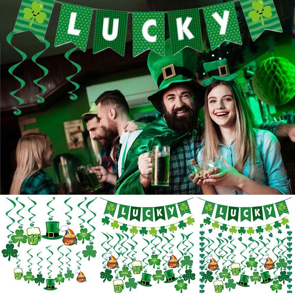 Garland Irish Day Hanging Flag Party Props Party Decoration Shamrock Banner St. Patrick s Day
Garland Irish Day Hanging Flag Party Props Party Decoration Shamrock Banner St. Patrick s Day