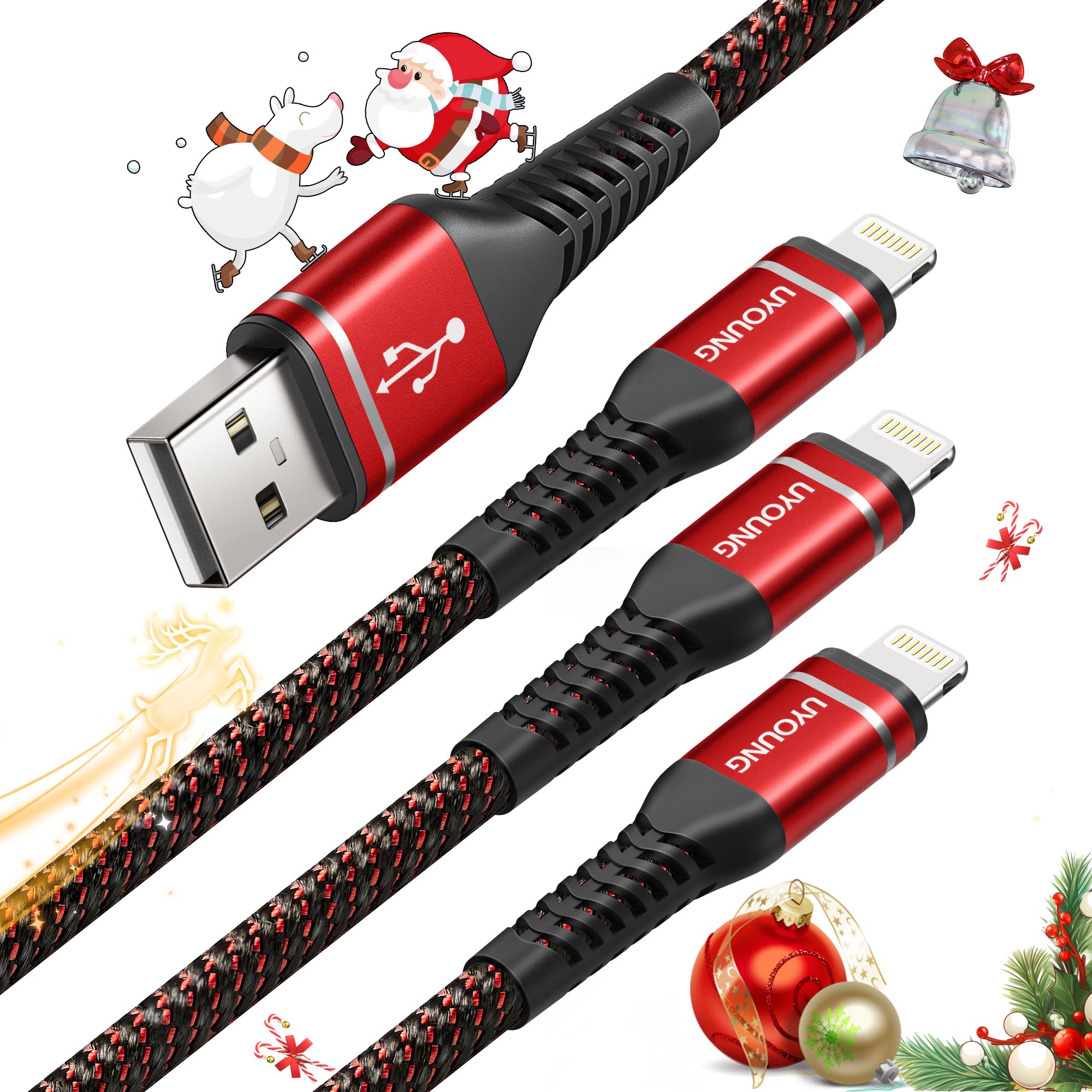 Набір Lightning Cable 2M 3 шт. Кабель для заряджання iPhone Кабель для заряджання iPhone Lightning Long Heavy Duty Nylon Lightning USB Fast Charging Шнур для передачі даних червоний
Набір Lightning Cable 2M 3 шт. Кабель для заряджання iPhone Кабель для заряджання iPhone Lightning Long Heavy Duty Nylon Lightning USB Fast Charging Шнур для передачі даних червоний