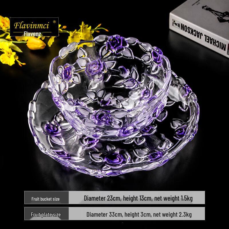 European Style Rose Crystal Glass Fruit Plate
European Style Rose Crystal Glass Fruit Plate